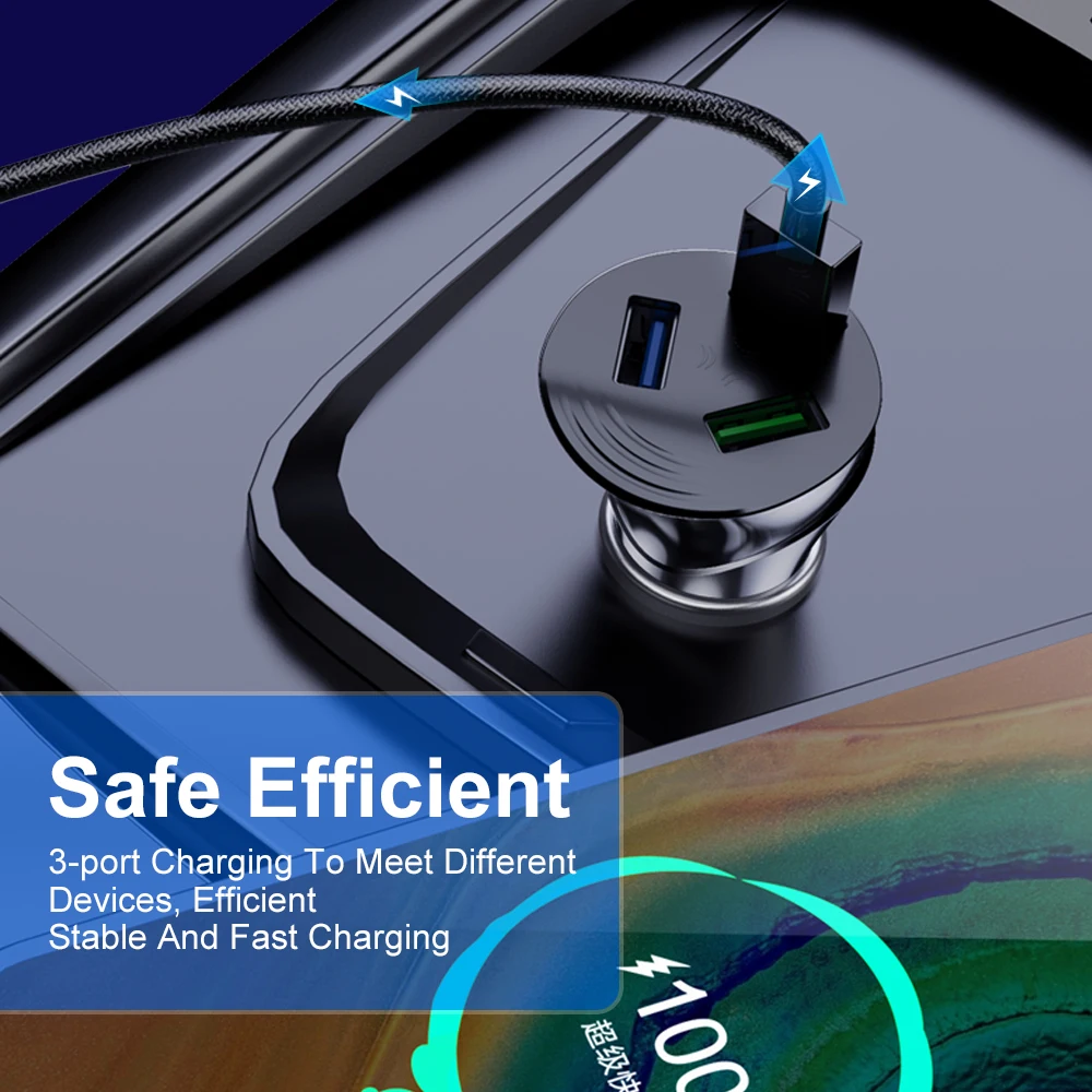 Автомобильное зарядное устройство с 3 USB-портами А 12-32 в | Автомобили и мотоциклы