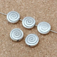 50pcs aalloy round shape swirl spacer beads 10mm for jewelry making bracelet necklace diy accessories d34