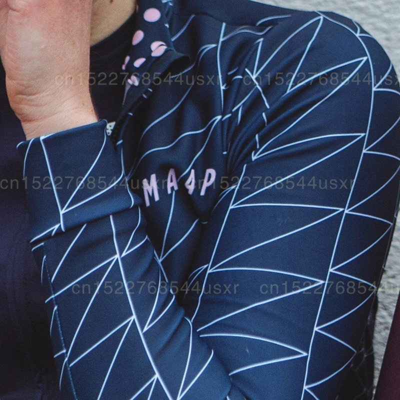 Женский трикотажный костюм MAAP футболка с длинным рукавом для велоспорта весна