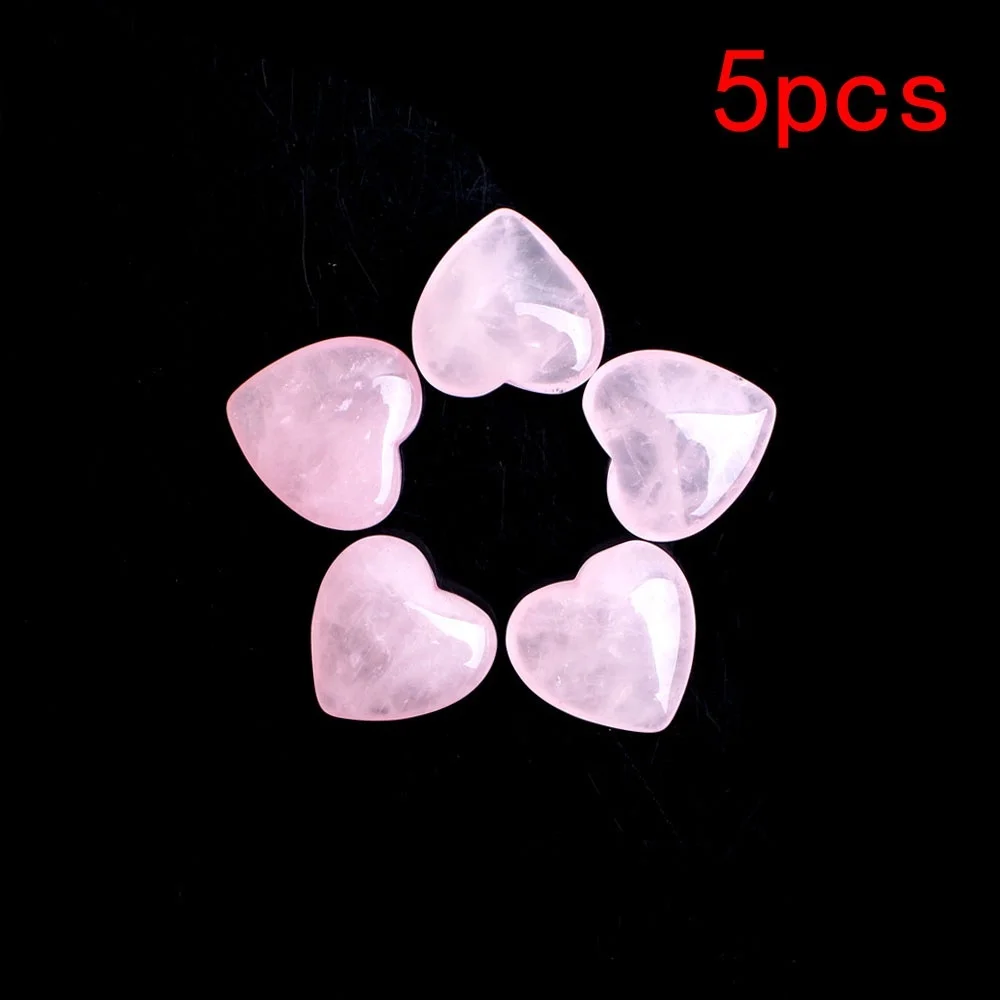 5/10/20 шт. натуральный розовый кварц сердце мини кристалл в форме сердца