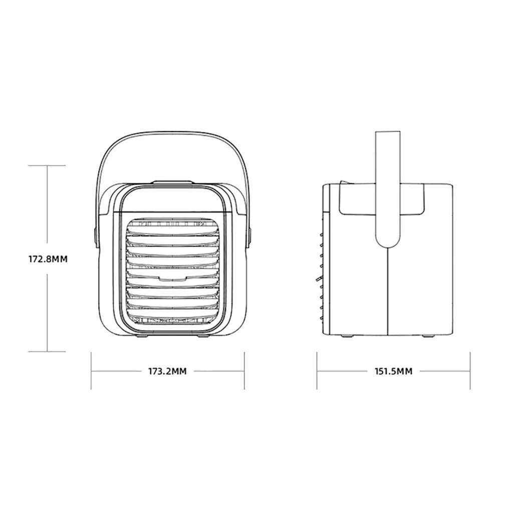 

Home Mini Air Conditioner Portable Air Cooler USB Personal Space Cooler Fan Air Cooling Fan Rechargeable Fan Desk#30