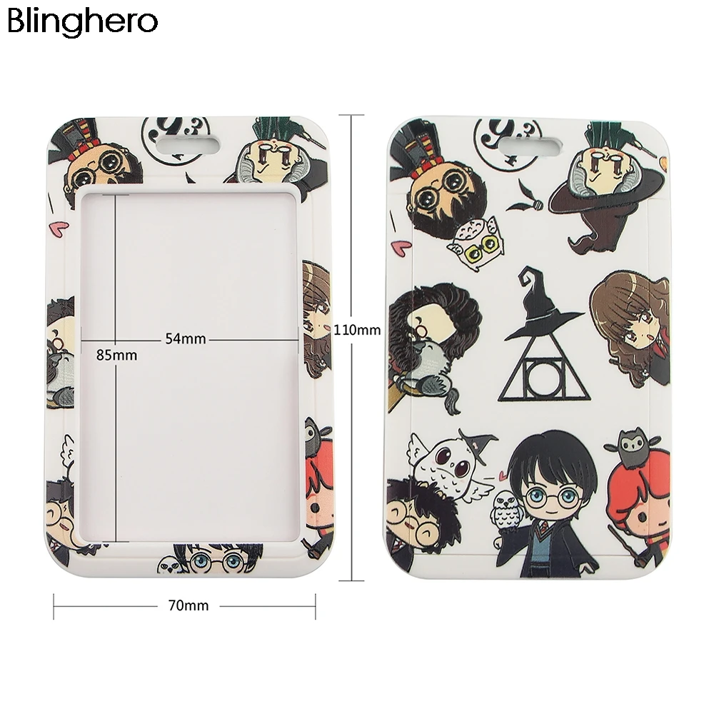 

20pcs/lot BH1289 Blinghero Cartoon Magical School ID Card Holder Credit Card Holder Neck Strap Card ID Holders Identity Badge