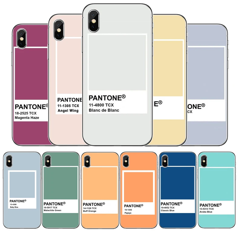 Силиконовый чехол Pantone для iphone 11Pro Max 11 XR XS X 8 7 6 6S Plus 5 5S SE 2020 | Мобильные телефоны и