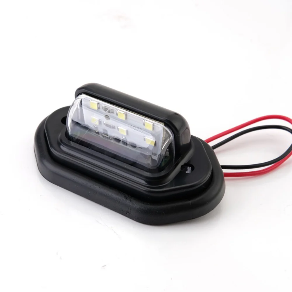 

2pcs 6 LED License Plate Light Practical Car Side Light Bright Truck Side Light