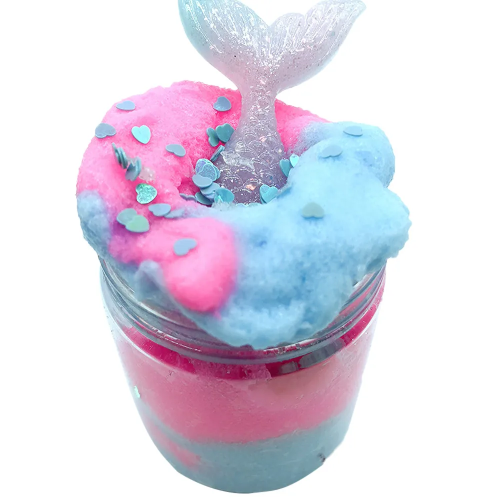 Красивый цвет рыбий хвост облако слизи дети грязи играть Пластилин резинка