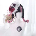 Парик в стиле лолита с градиентом, Сказочная сказочная челка для косплея в стиле Харадзюку, прямые длинные конфетные милые волосы с бахромой для взрослых и девочек