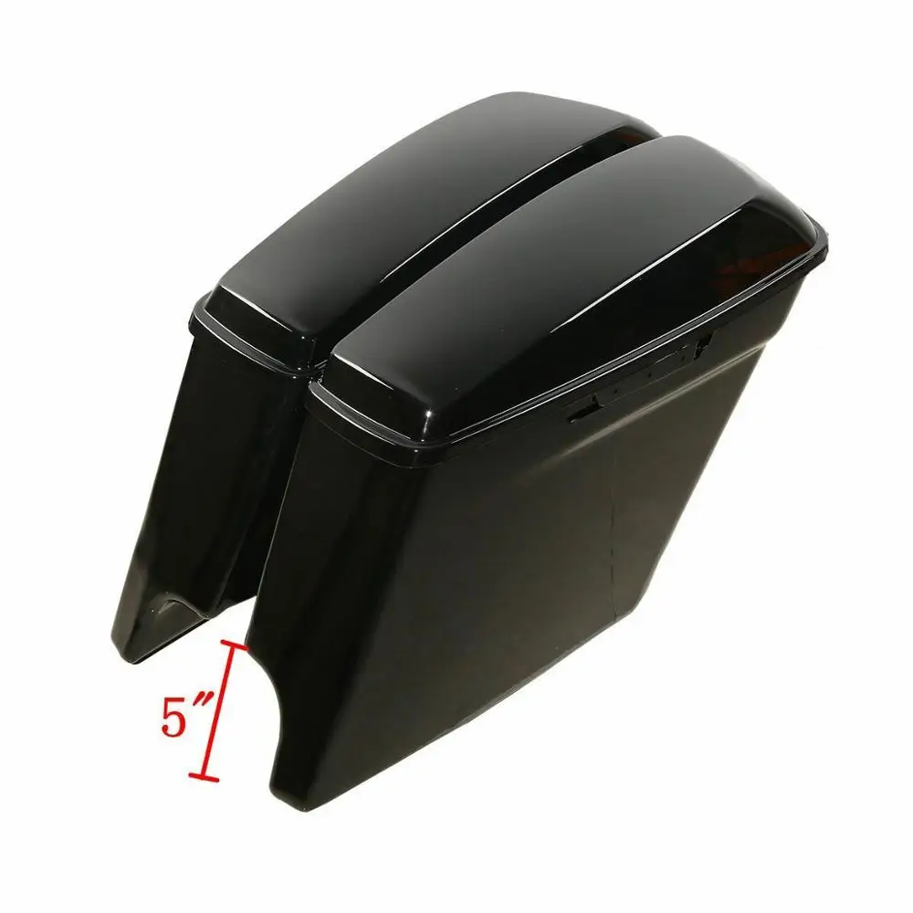 Мотоциклетные жесткие удлиненные седельные сумки 5 дюймов для Harley Touring Road King Electra