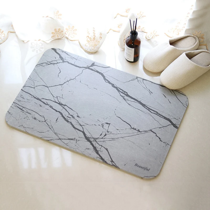 

New Non-slip Bathroom Mat Water Absorbent Bath Room Mats Entrance Doormat Floor Mats Diatomite Kitchen Rug Quick-drying Bath Mat