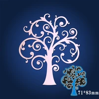 cutting dies laser tree new metal decoration scrapbook embossing paper new craft album card punch knife mold 7183mm