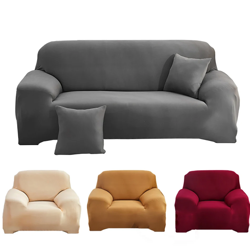 

Big Elastic Sofa Cover Solid Color Settee Couch Covers Sofas Couches for Living Room Home Furniture Cover Decor 1/2/3/4 Seater