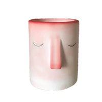 cute nordic clay plaster vase making silicone molds handmade pen holder concrete flower pot mould