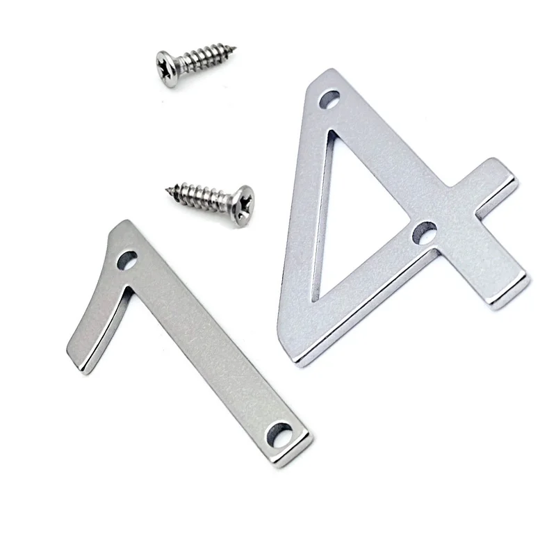 

50mm Stainless Steel House Numbers With Screws Metal Digital Label Doorplate Door Plaque Number Signs For Mailbox Street Numbers