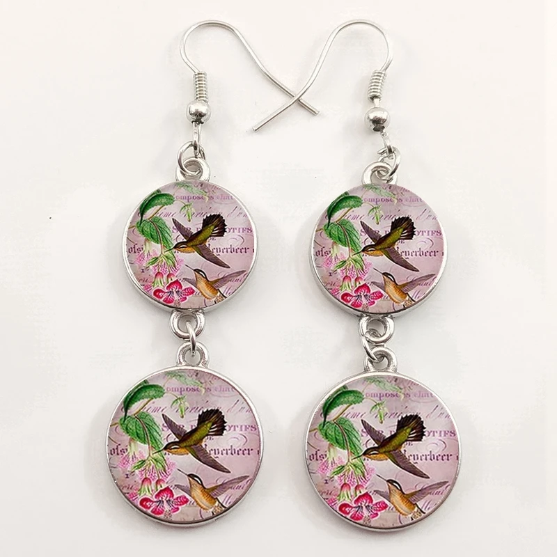 Новинка 2020 ретро серьги с колибри из стекла женские модные очаровательные