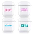 Персонализированные Индивидуальные инициалы монограмма наушники чехол для Apple AirPods 1 2 мягкий прозрачный чехол из материала TPU для Аксессуары для Airpods