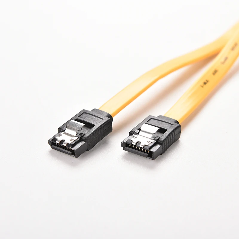 2 Pcs serial ATA SATA 3 RAID Data Hard Drive Disk Signal Cables Yellow Red Straight High Speed Cable | Автомобили и мотоциклы