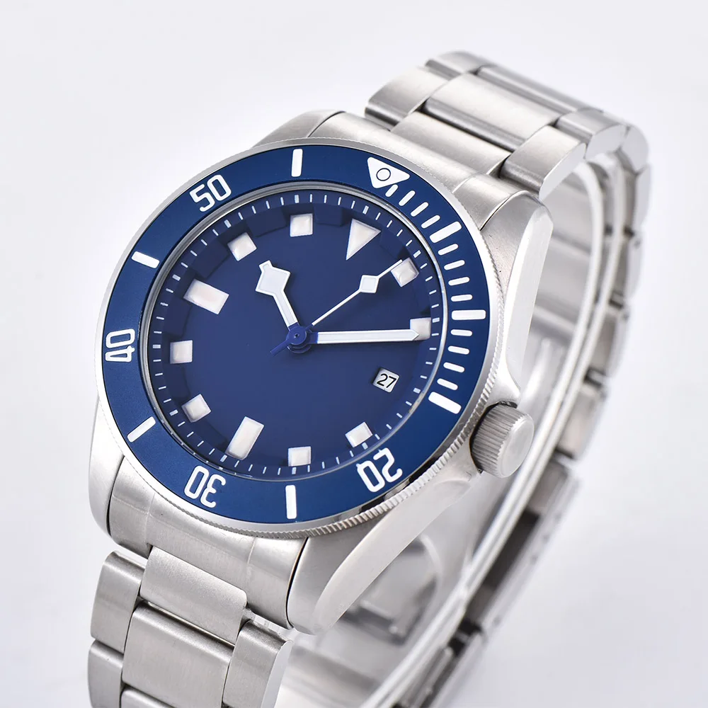 Часы с автоматическим механизмом 2019 мужская светящаяся указка синий стерильный