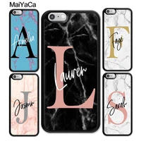 maiyaca personalised custom marble initial name case for iphone 13 12 mini 11 pro max x xr xs max se 2020 6s 7 8 plus 5s cover