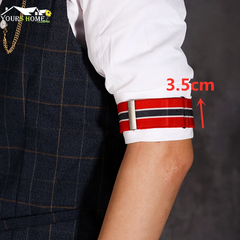 

3.5cm Elasticated Unisex Armbands Sleeve Garter Adjustable Gift Shirt Sleeve Holder Cufflink Business Wedding Groom Accessory