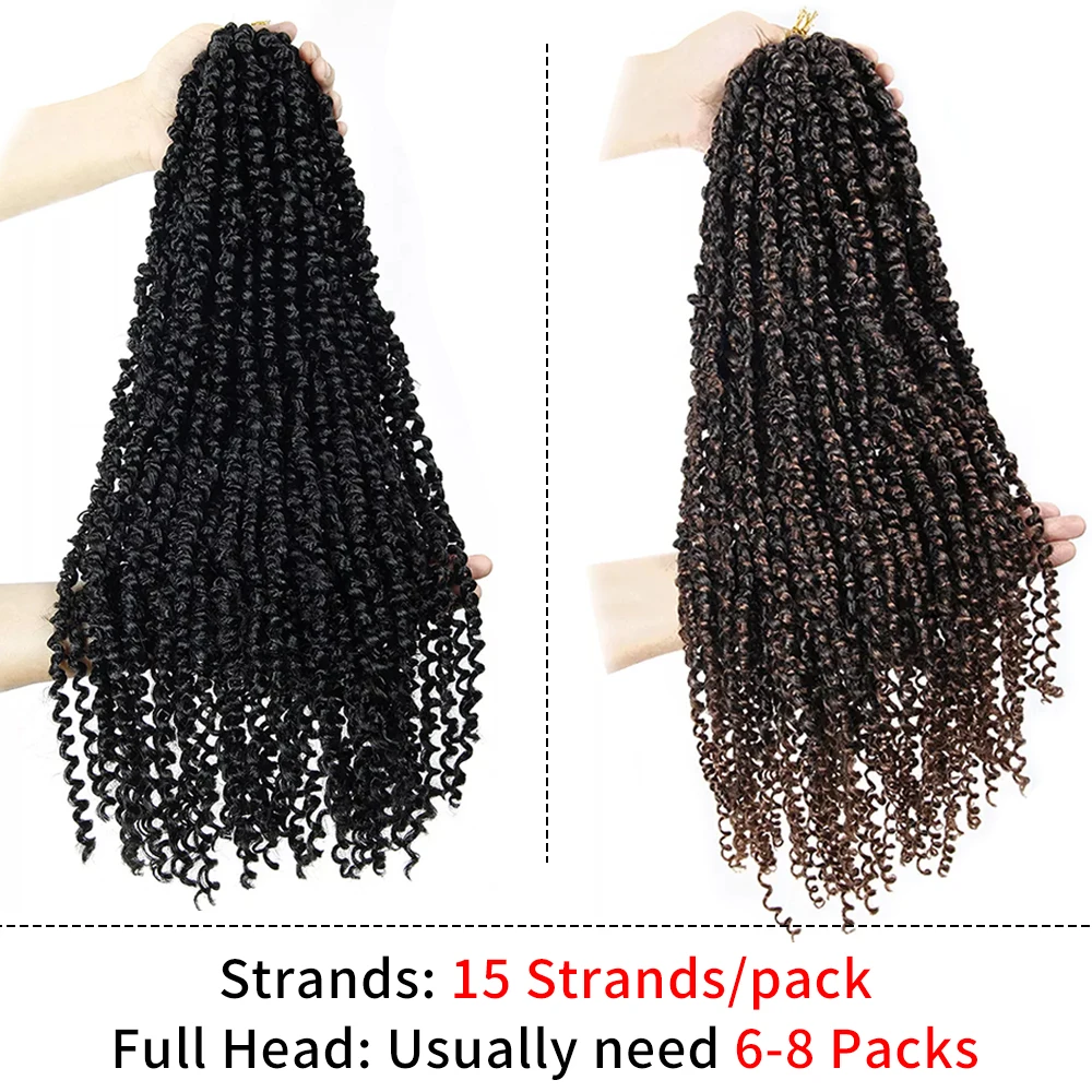 Синтетические вязаные крючком волосы страсти твист 22 дюйма Омбре предварительно