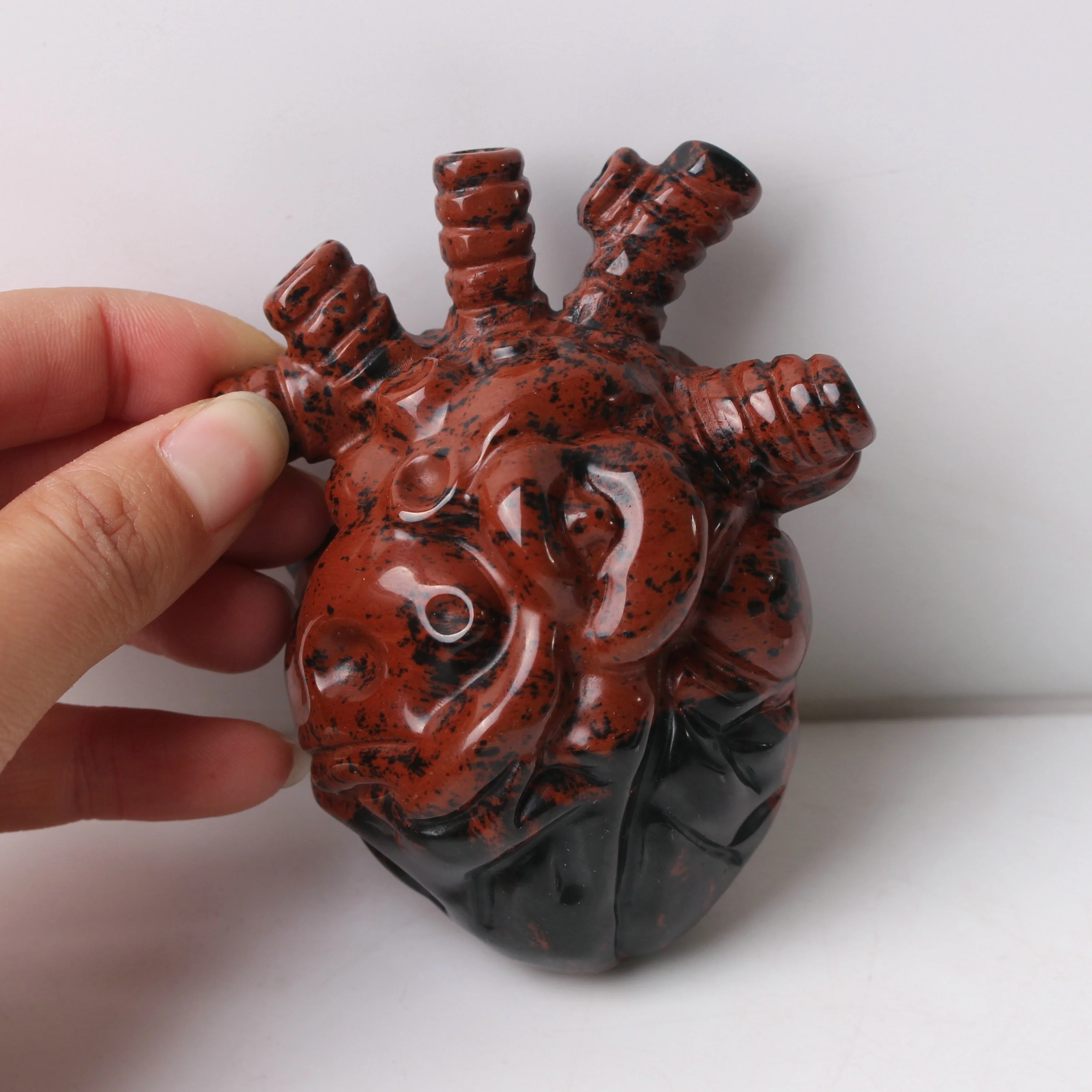 1PC Natural Mahogany Obsidian Heart Adult Model Polished Sculptural | Дом и сад