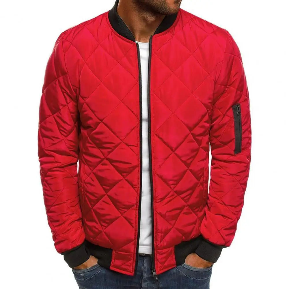 

2021 Classic Jacket Long Sleeve Solid Color All-matched Zip Up Stand Collar Men Casual Jacket Comfortable to wear for Office