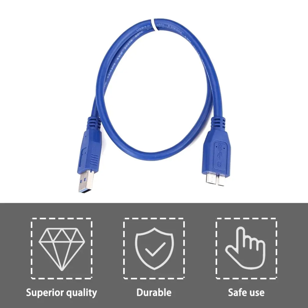 USB 3 0 A к Micro B кабель для WD Sea gate Samsung внешний жесткий диск имеет значение в синий 1