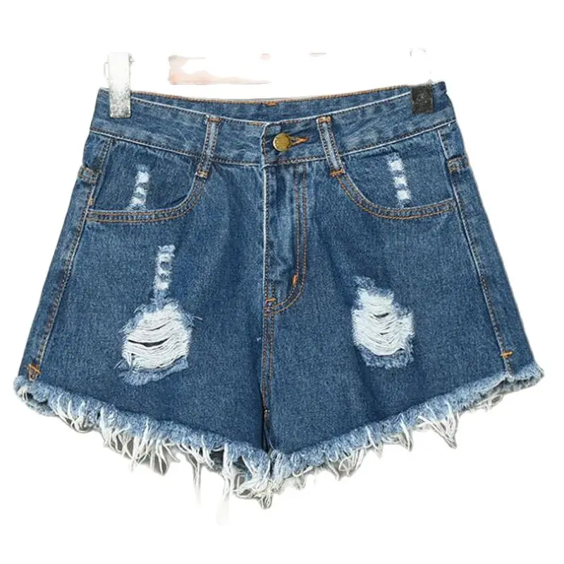 

Шорты женские джинсовые с высокой талией, пикантные облегающие эластичные с карманами, в стиле Харадзюку, лето 2018