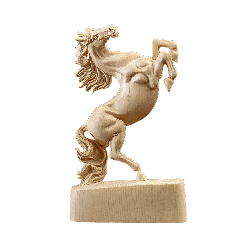 

15cm Horse Boxwood Sculpture Office Lucky Crafts Decoration Horse To Success Home Wine Cabinet Decoration Home Decor