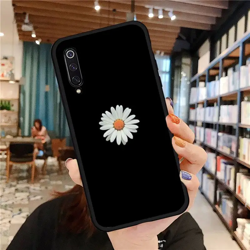 

Daisy Sunflower Floral Phone Case black For Xiaomi Redmi mi note 7 8t 9 9t 9s 8 10 10t 11 pro lite K20 max 3