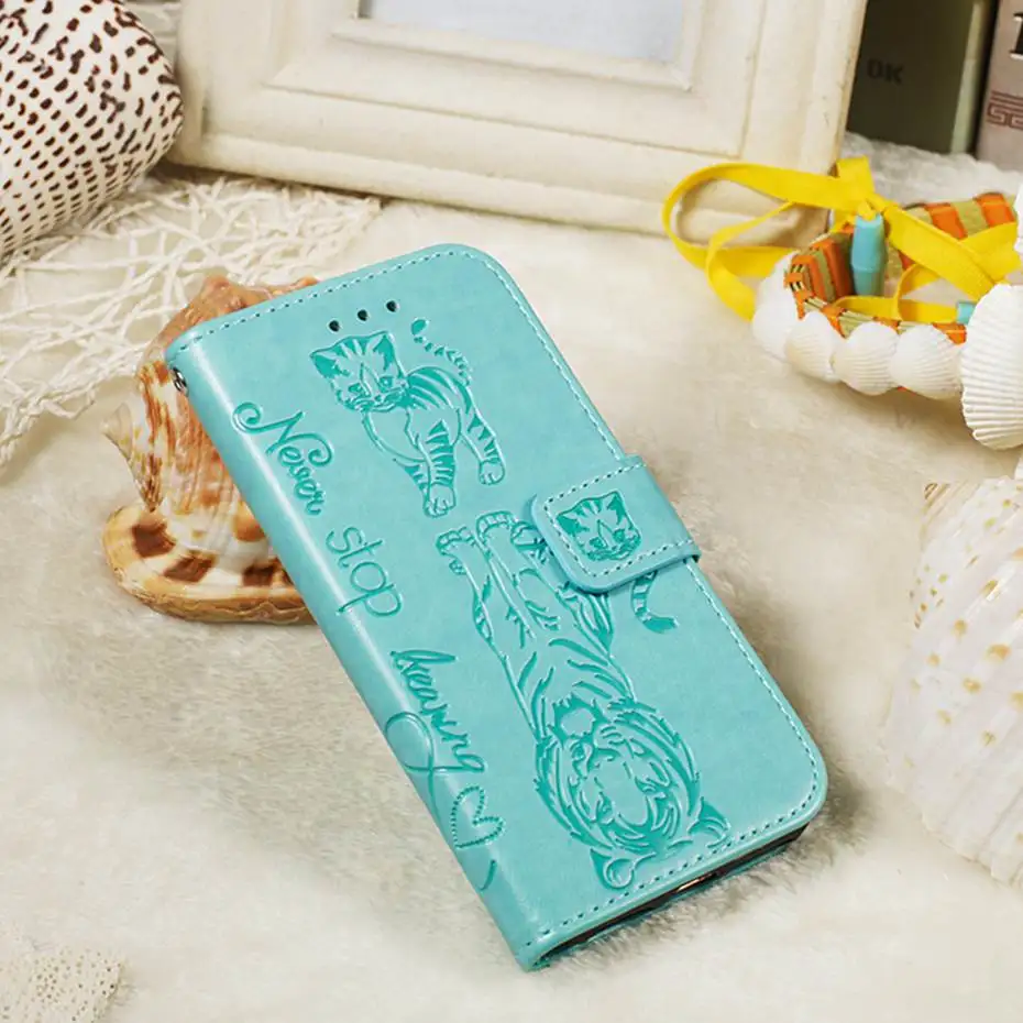 Кожаный флип-чехол с 3D кошкой и тигром для huawei P30 P20 Pro mate 30 Lite P Smart Z Y7 Prime Honor 9X20 Pro 8A 10i Y6