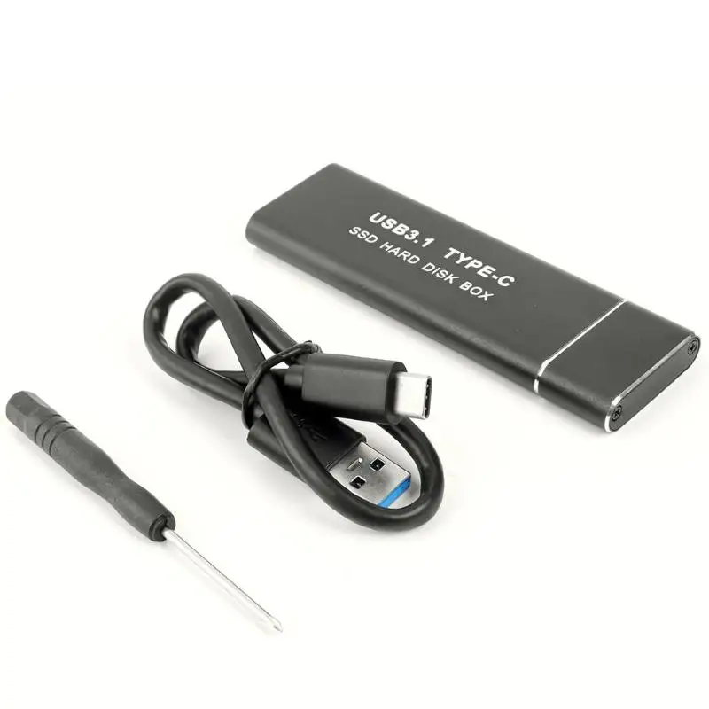 

VKTECH M2 Hard Disk Case SSD Box USB3.1 Type C to M.2 NGFF Adapter External Hard Drive Enclosure Mobile SSD Case HDD Enclosure