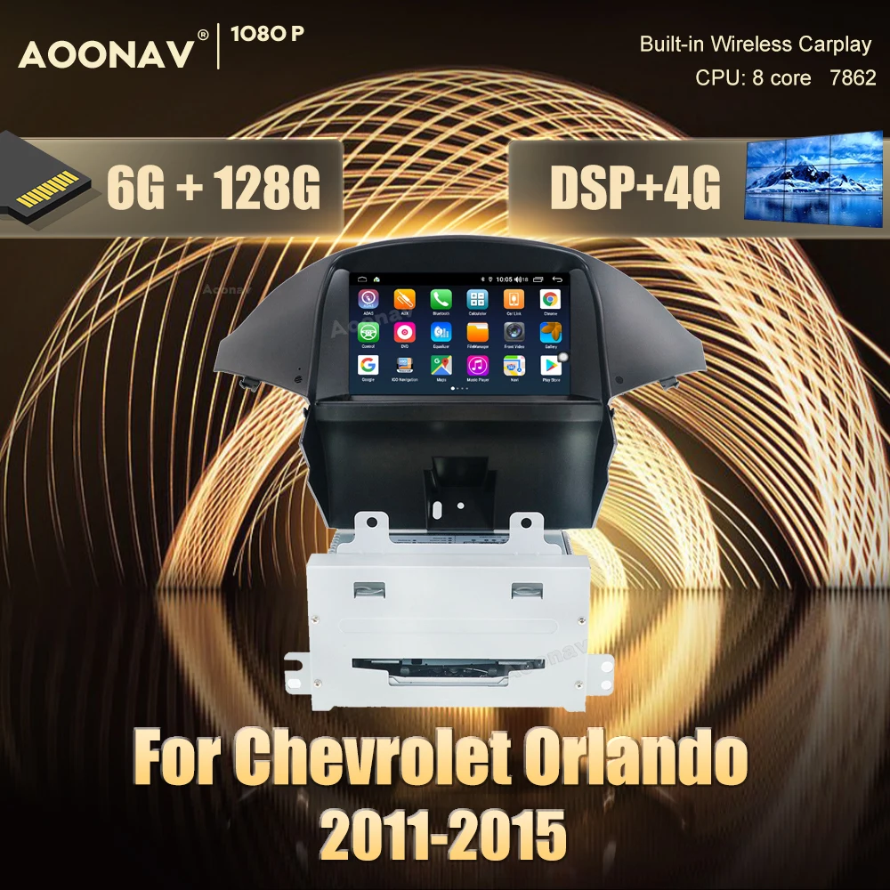 

128GB 2 din Android car radio For Chevrolet Orlando 2011-2015 car stereo auto radio GPS navigator Video Audio Radio Head Unit
