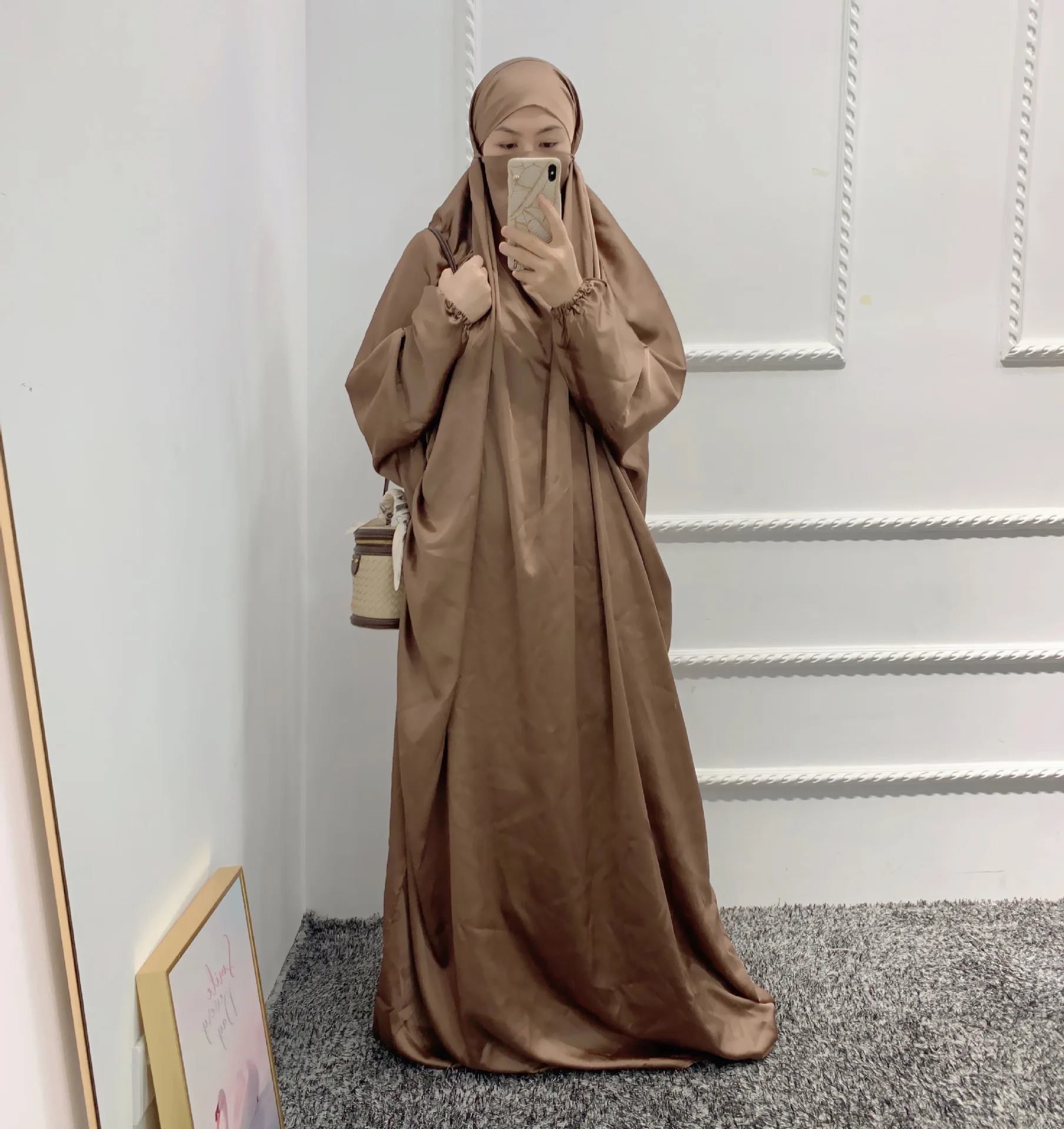 

Молитвенная одежда Рамадан, мусульманское платье, модель Eid Абая для женщин Дубай, Abaya Jilbab Hijab, длинная, Khimar Исламская одежда Niqab Djellaba Burka