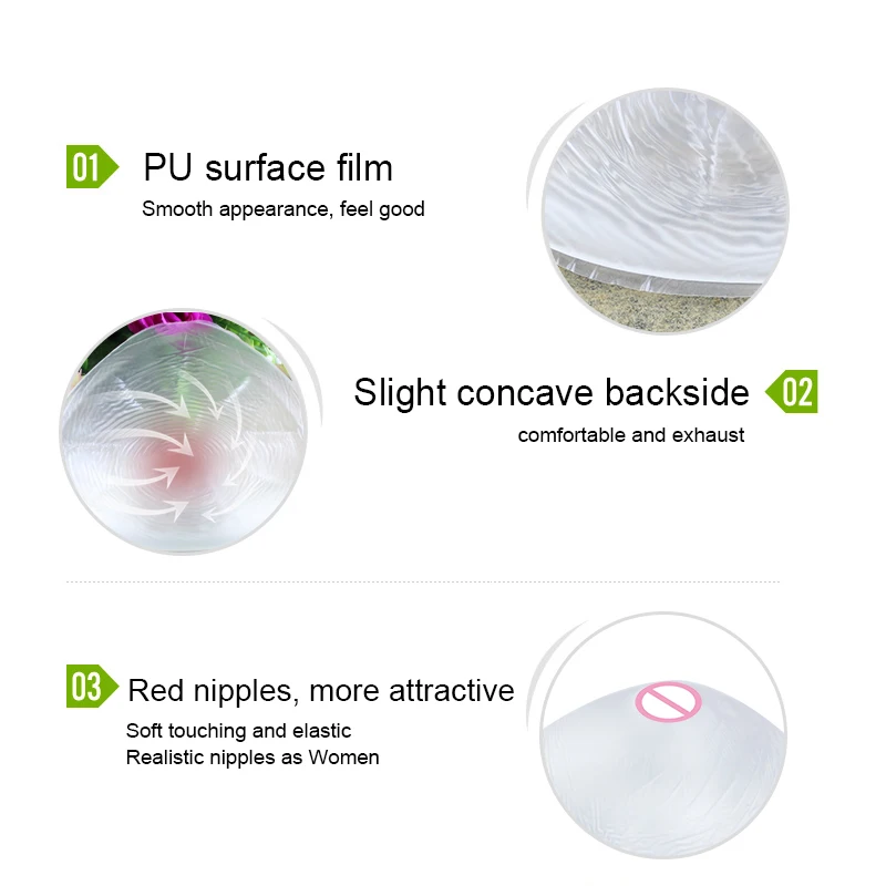 

ONEFENG Realistic Transparent Silicone False Breasts Sexy Lady Comfortable Triangular Tits 1800-2400g/pair