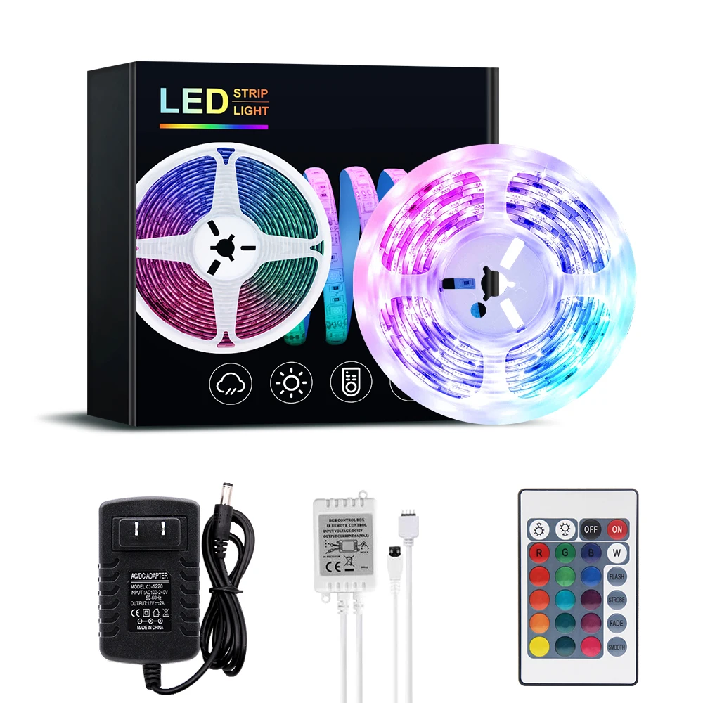 

Светодиодная лента, 5 м, RGB 8235, 12 В постоянного тока, Водонепроницаемая Светодиодная гибкая лента светодиодный светодиодная лампа, подсветка ...