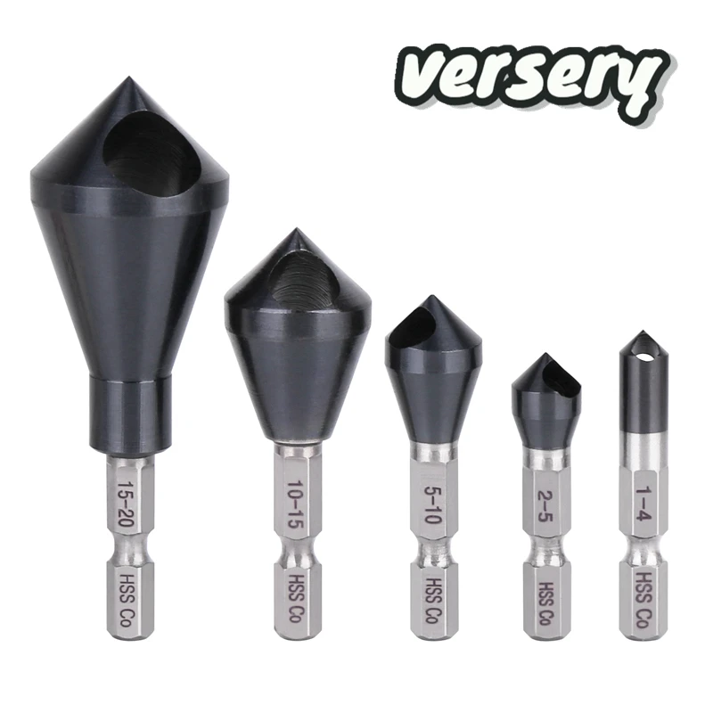 

Free Shipping 1/4" Hex Shank HSS M35 Cobalt TiAlN Countersink Drill Bit 90 Degree Deburring Chamfering Hole Cutter For Stainless