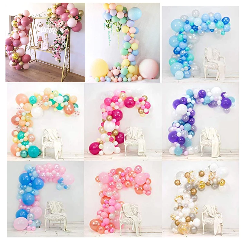 

Воздушные шары, гирлянда, арочный комплект, розовые, белые, золотые латексные шары, упаковка для детского праздника, детский принадлежности ...