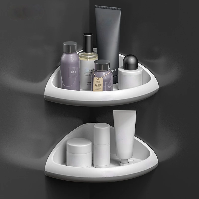 

Bathroom Accessories Wall Shelf Toilet Tripod Bathroom Kitchen Punch-Free Shelf Strong Viscose Non-marking Plastic Storage Rack