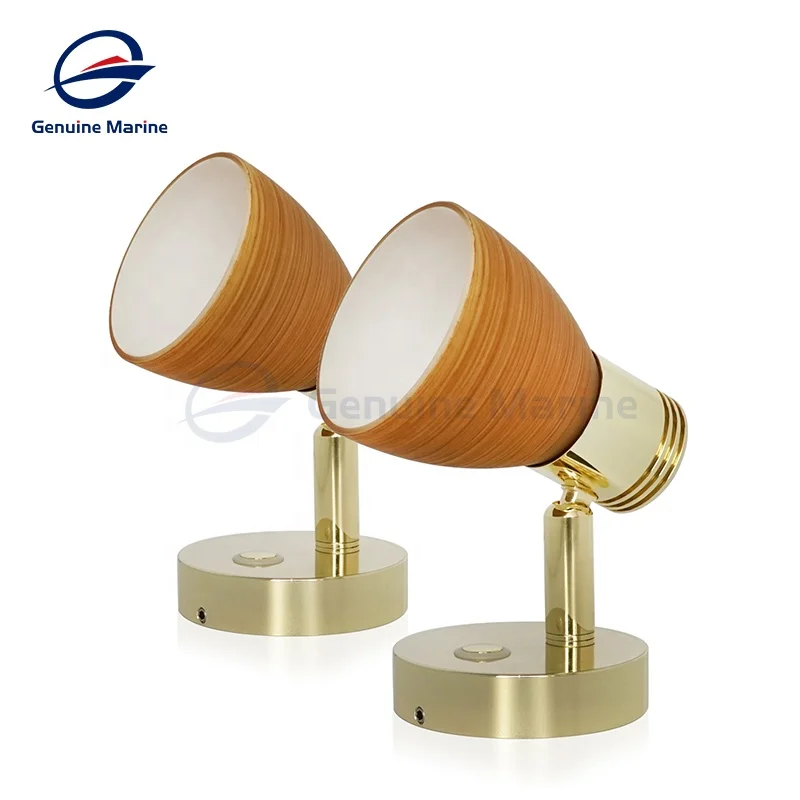 2pcs European Quality Boat Marine Wall Surface Mounted Lamp Touch Dimming Spot LED Reading Light