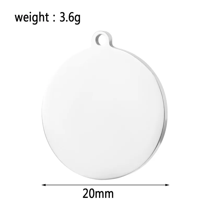 30-дневные ярлыки подвески из нержавеющей стали с гравировкой 18 мм стальные