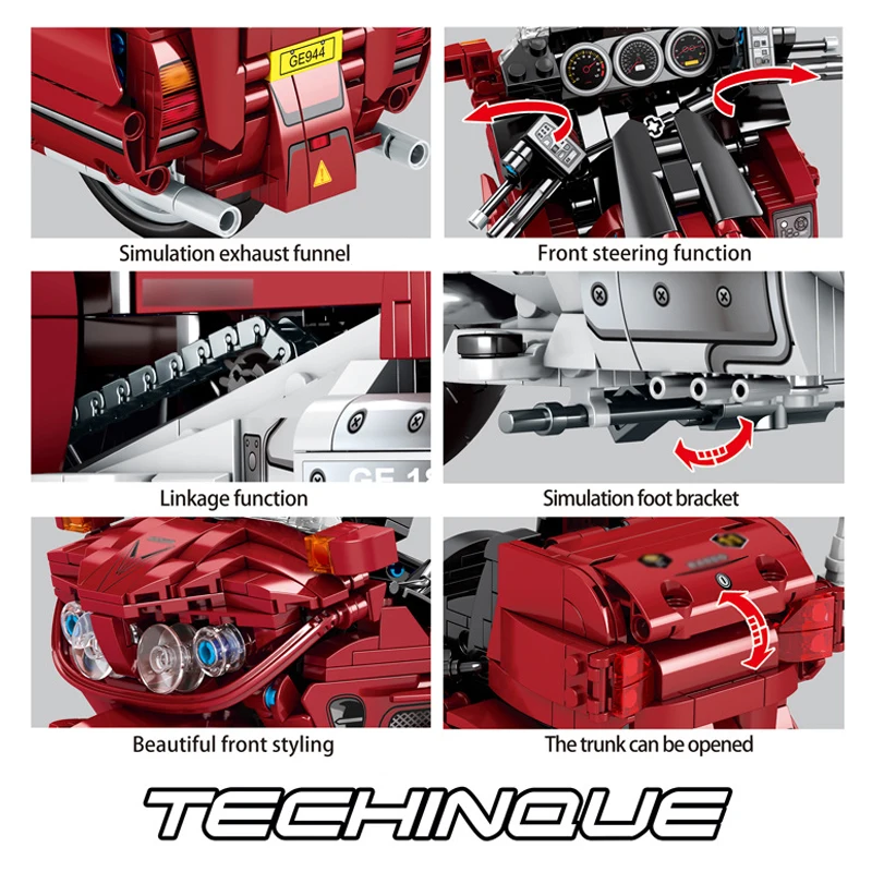 

SEMBO 1205Pcs Creative Motorcycle City Speed Sport Racing Car Building Blocks High-Tech Off-Road Vehicle Bricks Toy For Children