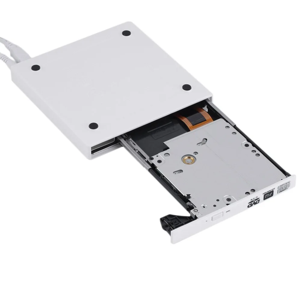 Супер тонкий USB 2,0 внешний CD+-RW DVD+-RW DVD-RAM Пишущий привод для ноутбука PC продвижение белый черный