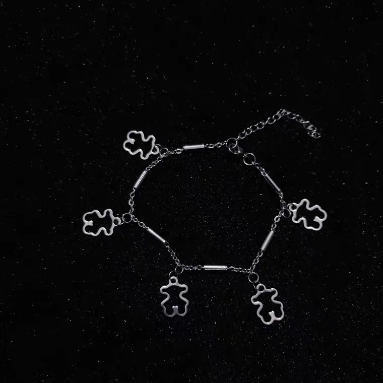 Женский браслет из нержавеющей стали ins earth простой титановой с узором в виде