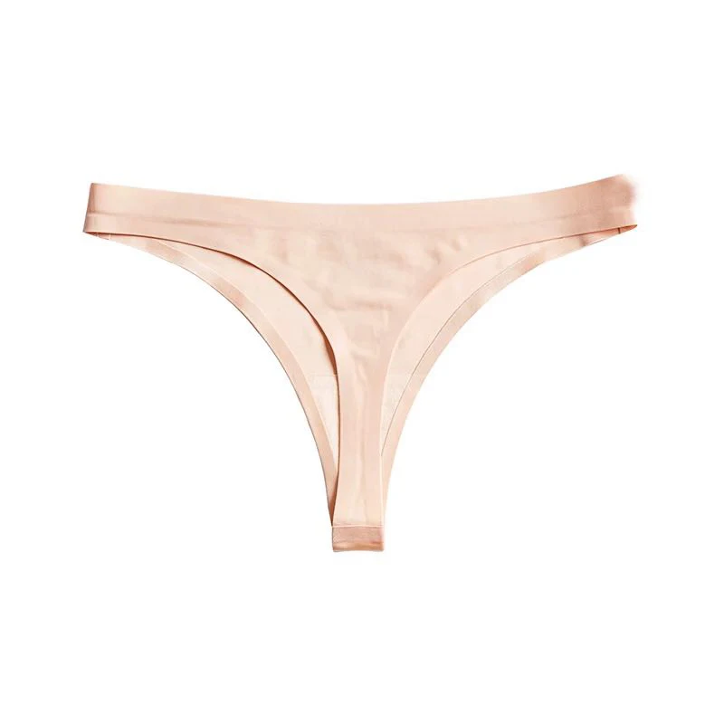 

Ice Silk Women Panties Seamless Thin Nylon G-string Thongs Elasic Low-rise Lingerie Breathable Briefs Underwear Plus Size