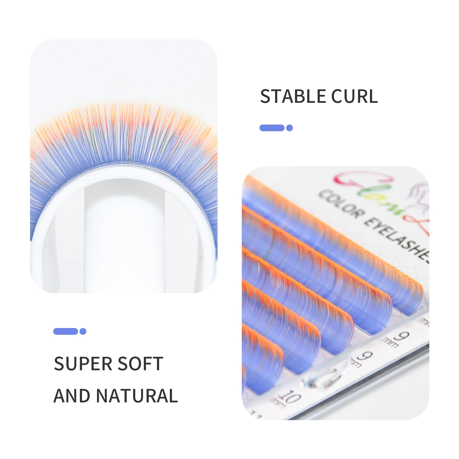 Ресницы GLAMLASH Extenions светящиеся в УФ неоновые темные ресницы флуоресцентные