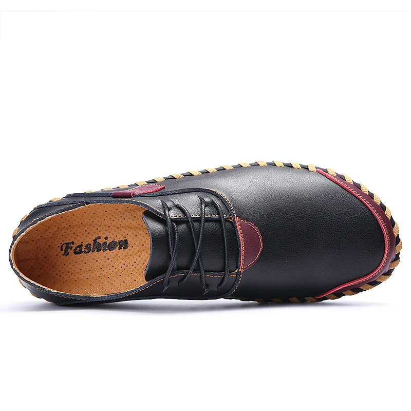 Valstone/мужская повседневная обувь из высококачественной кожи Кроссовки натуральной на шнуровке ручной