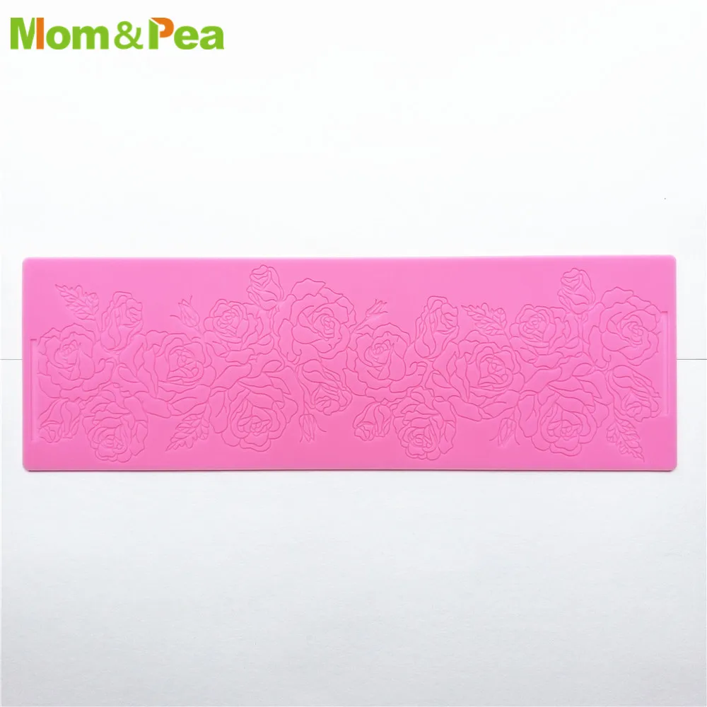Силиконовая кружевная форма для украшения торта Mom &amp Pea GX288 3D из мастики Пищевая