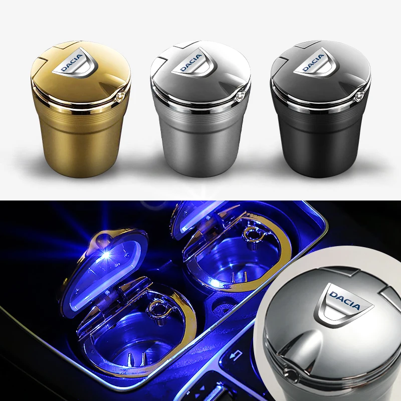

Car Ashtray Garbage Storage Cup Container Cigar Ash for Dacia Duster Logan Sandero 2 Mcv Sandero Cigarette trash can Accessories