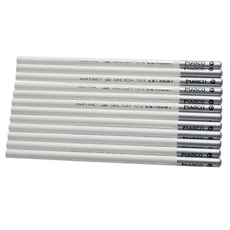 

12pcs White Fine Art Drawing Non-toxic Base Pastel Pencils Set For Artist Sketch D08A