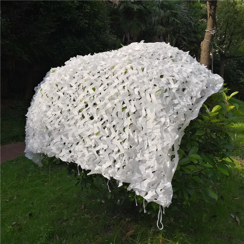 Размер 2X3 3X3 3X4 4X5 м 2 слоя белоснежный камуфляж сетка Солнцезащитная Одежда для собак военной расцветки на охоту походная сетка